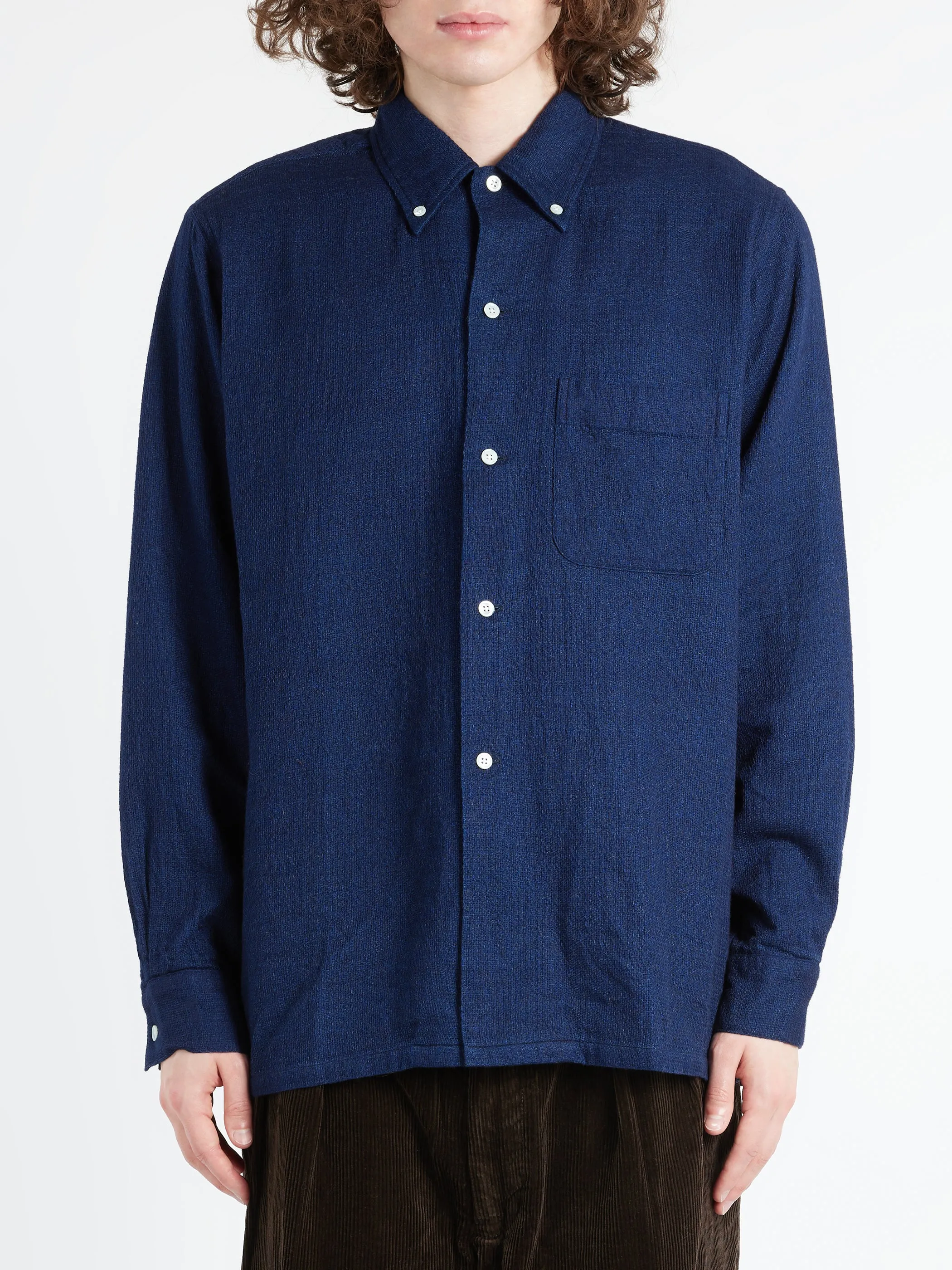 Indigo Panama Double Gauze Button Down