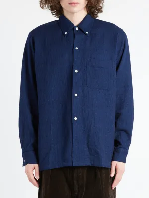 Indigo Panama Double Gauze Button Down