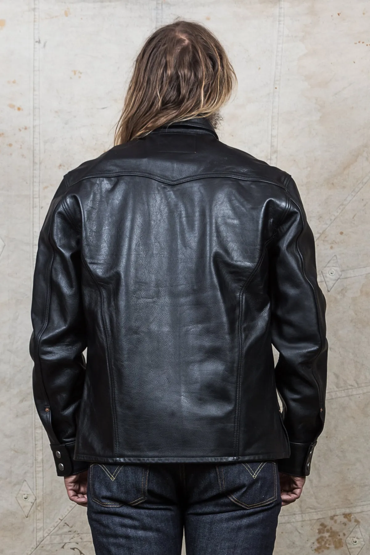 Indigofera Eagle Rising Black Horsehide Leather Jacket