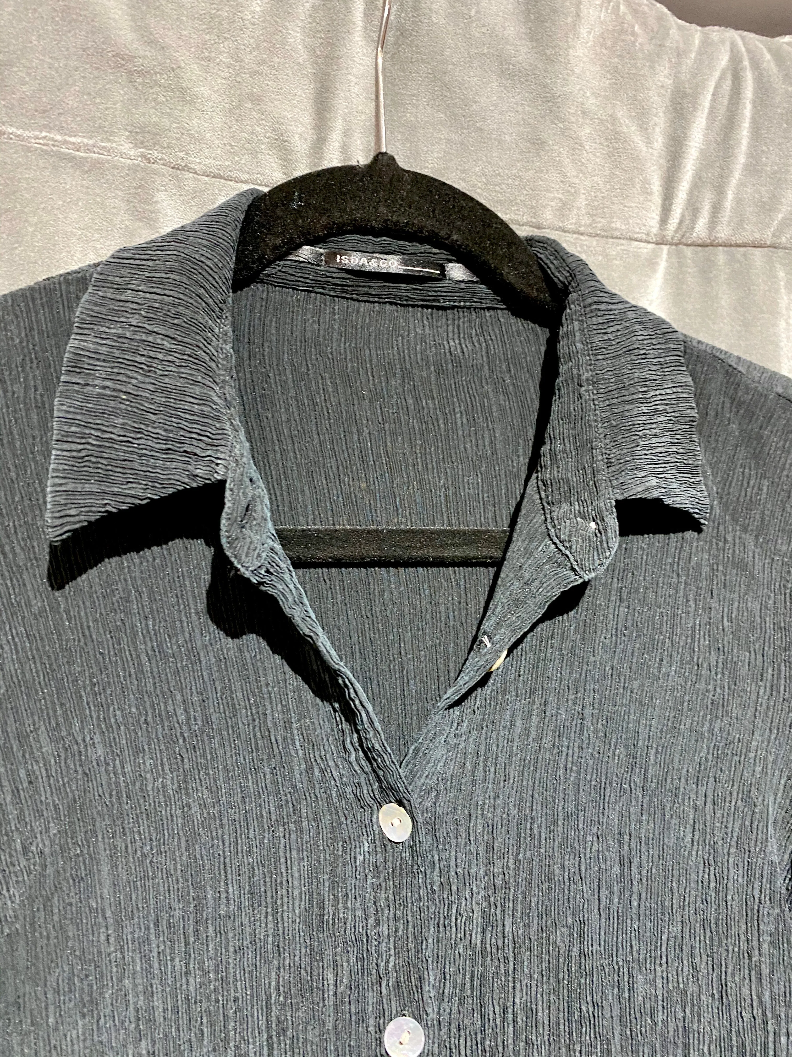 ISDA&CO Black Long sleeve button down top