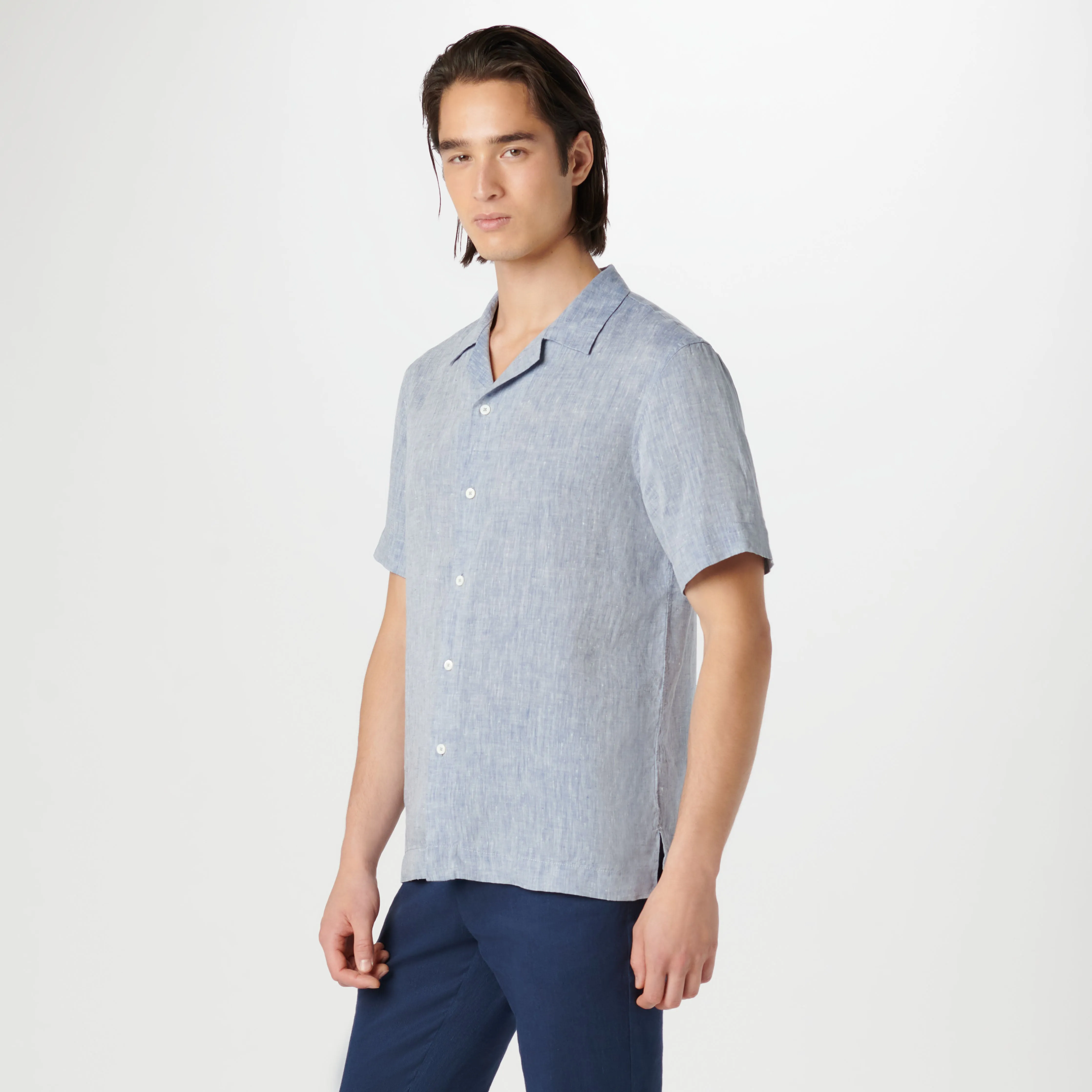 Jackson Solid Short Sleeve Linen Shirt