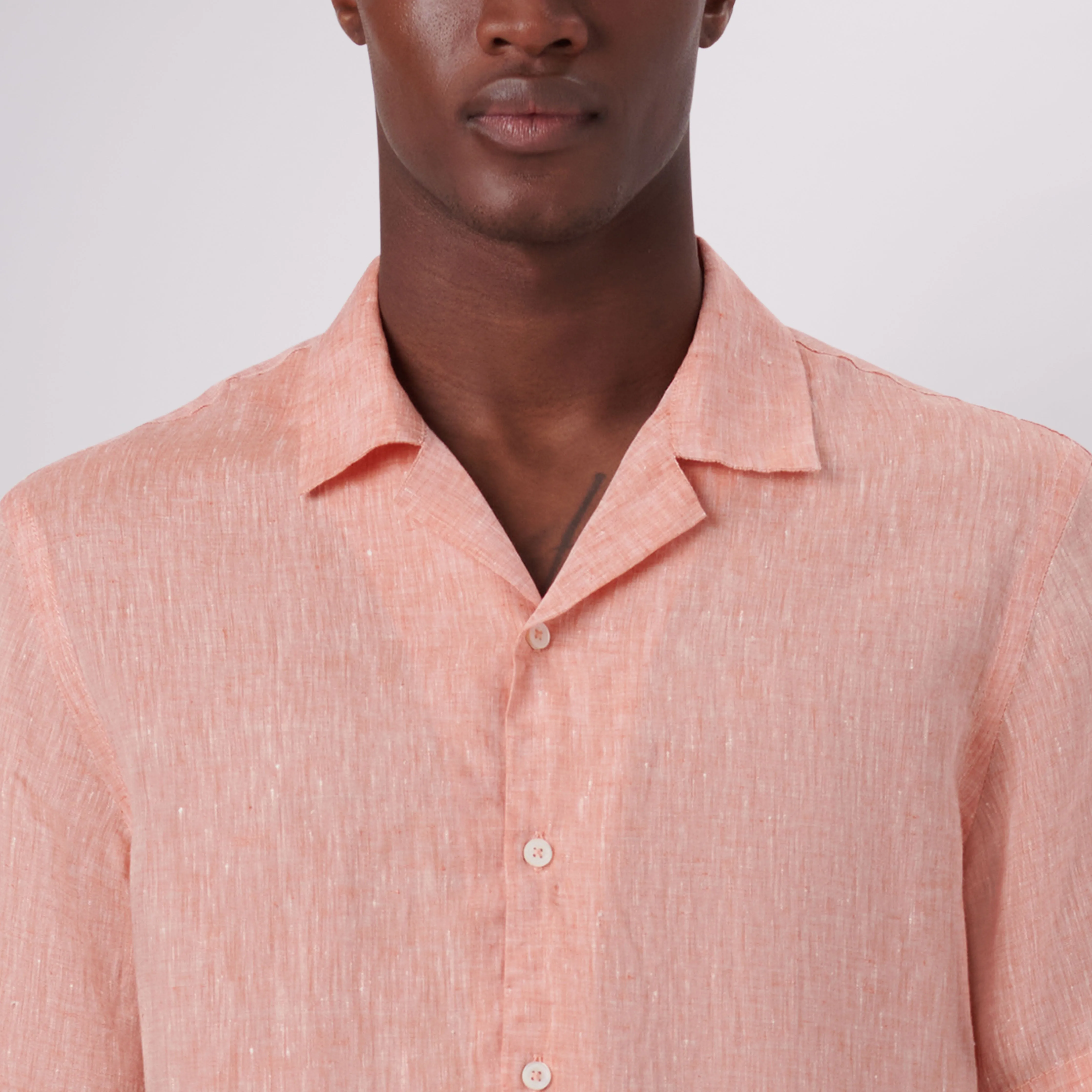 Jackson Solid Short Sleeve Linen Shirt