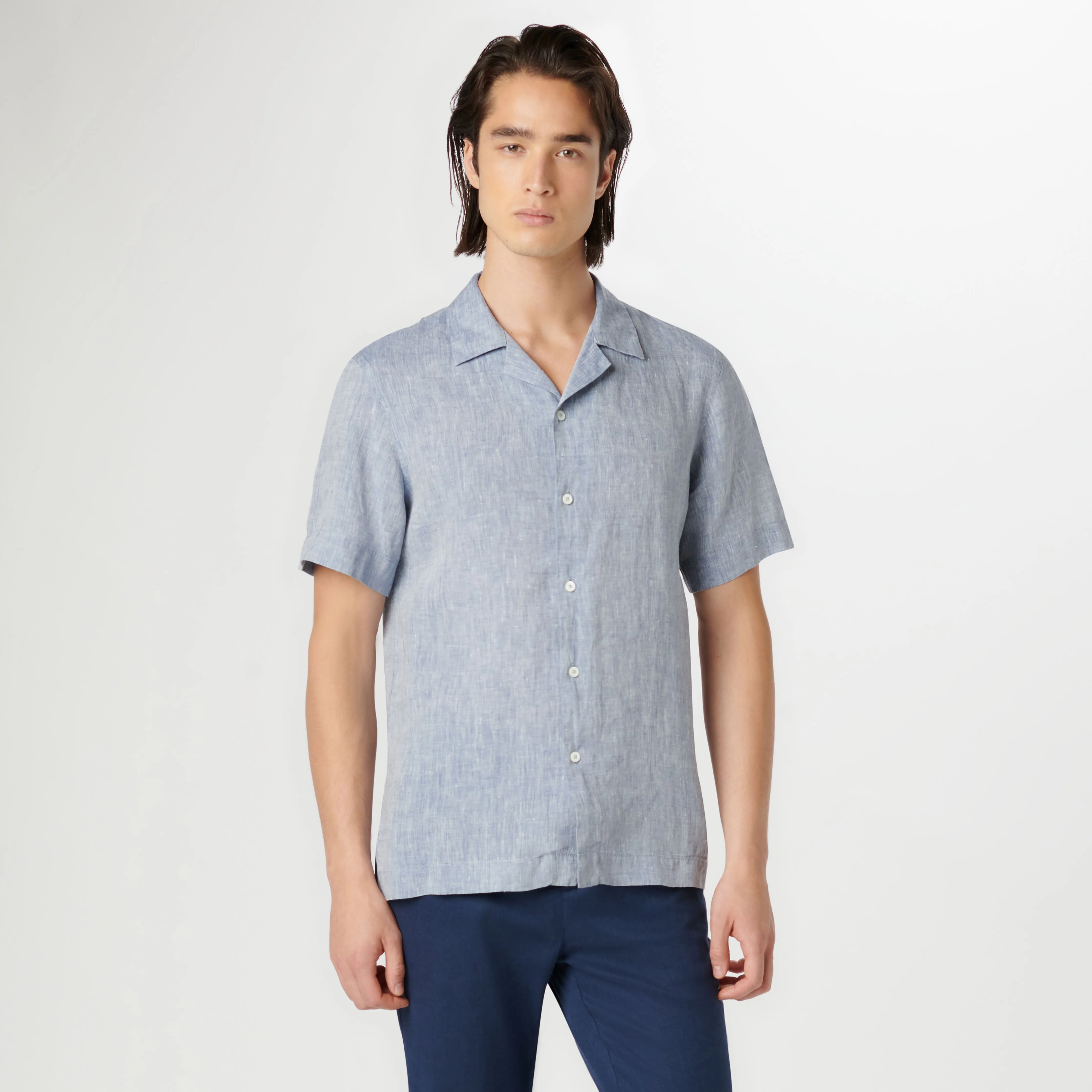 Jackson Solid Short Sleeve Linen Shirt