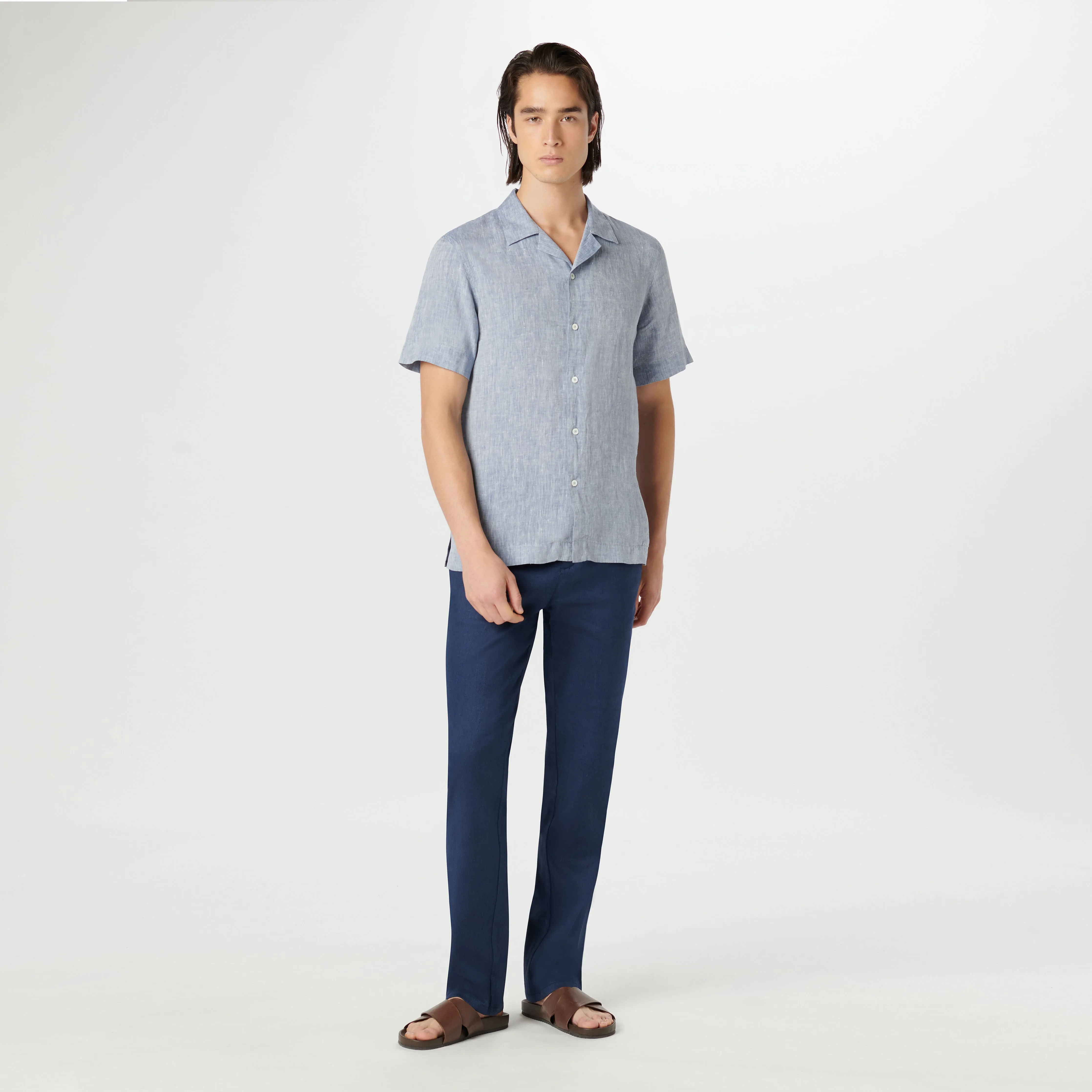 Jackson Solid Short Sleeve Linen Shirt