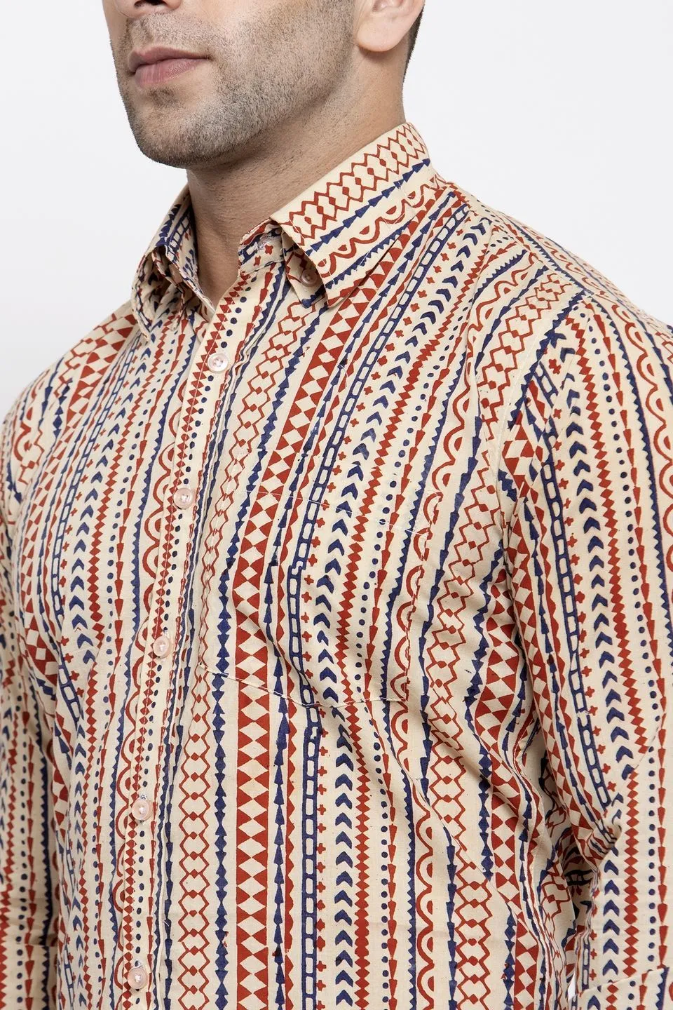 Jaipur 100% Cotton Cream Shirts