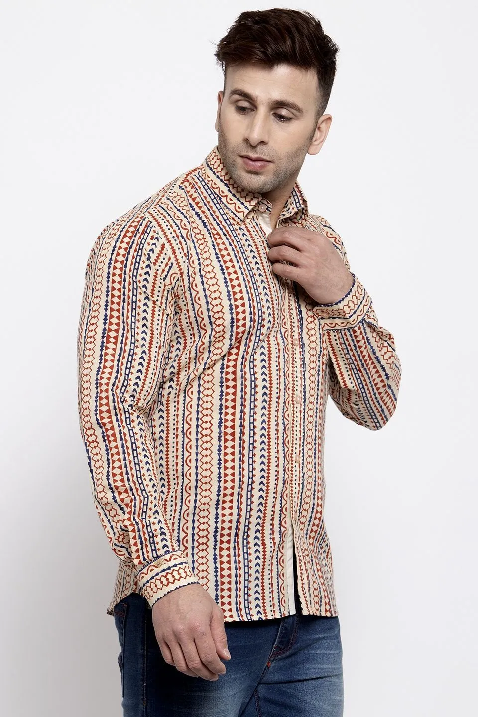 Jaipur 100% Cotton Cream Shirts