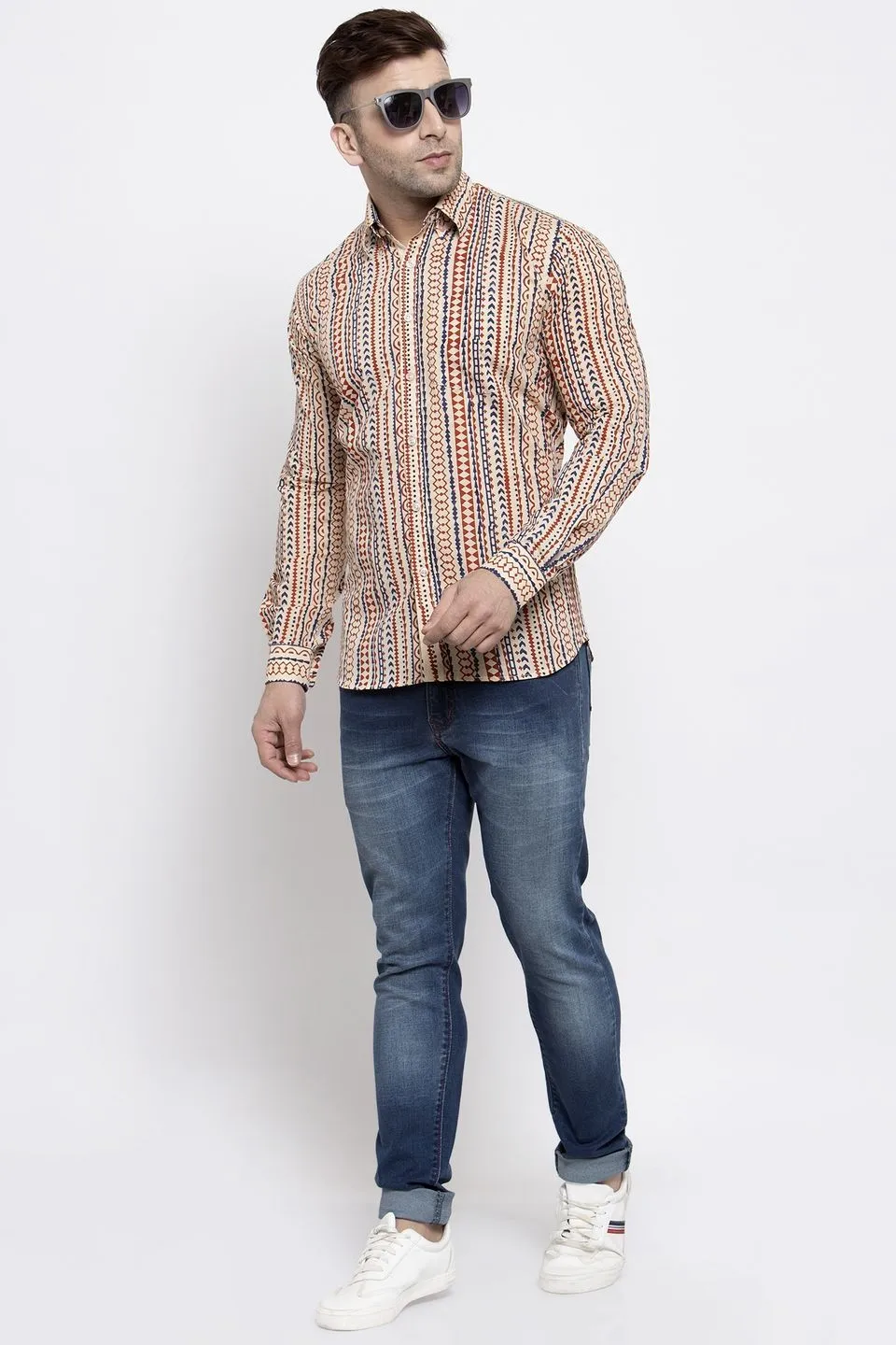 Jaipur 100% Cotton Cream Shirts