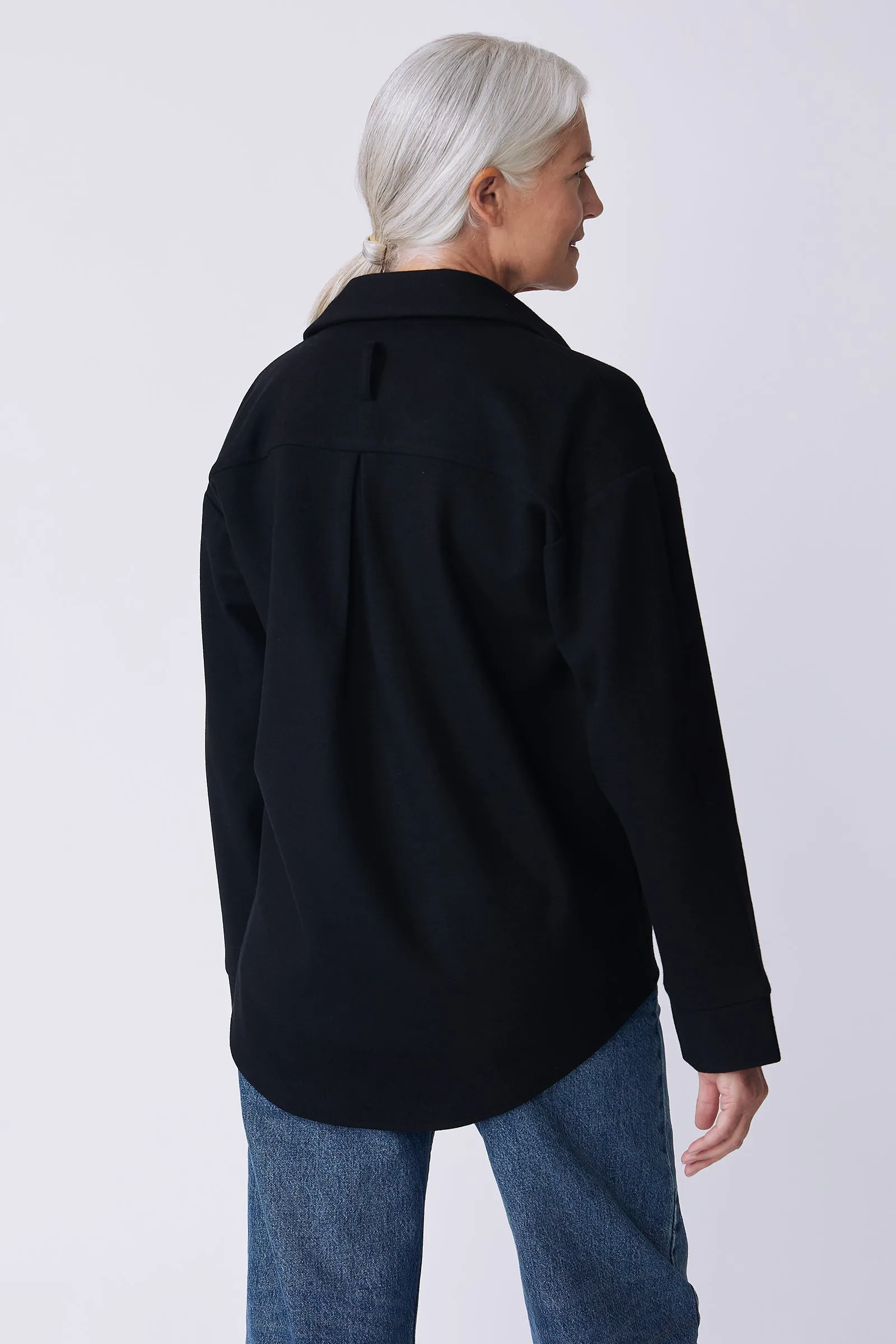 Julian Collared Pullover - Black