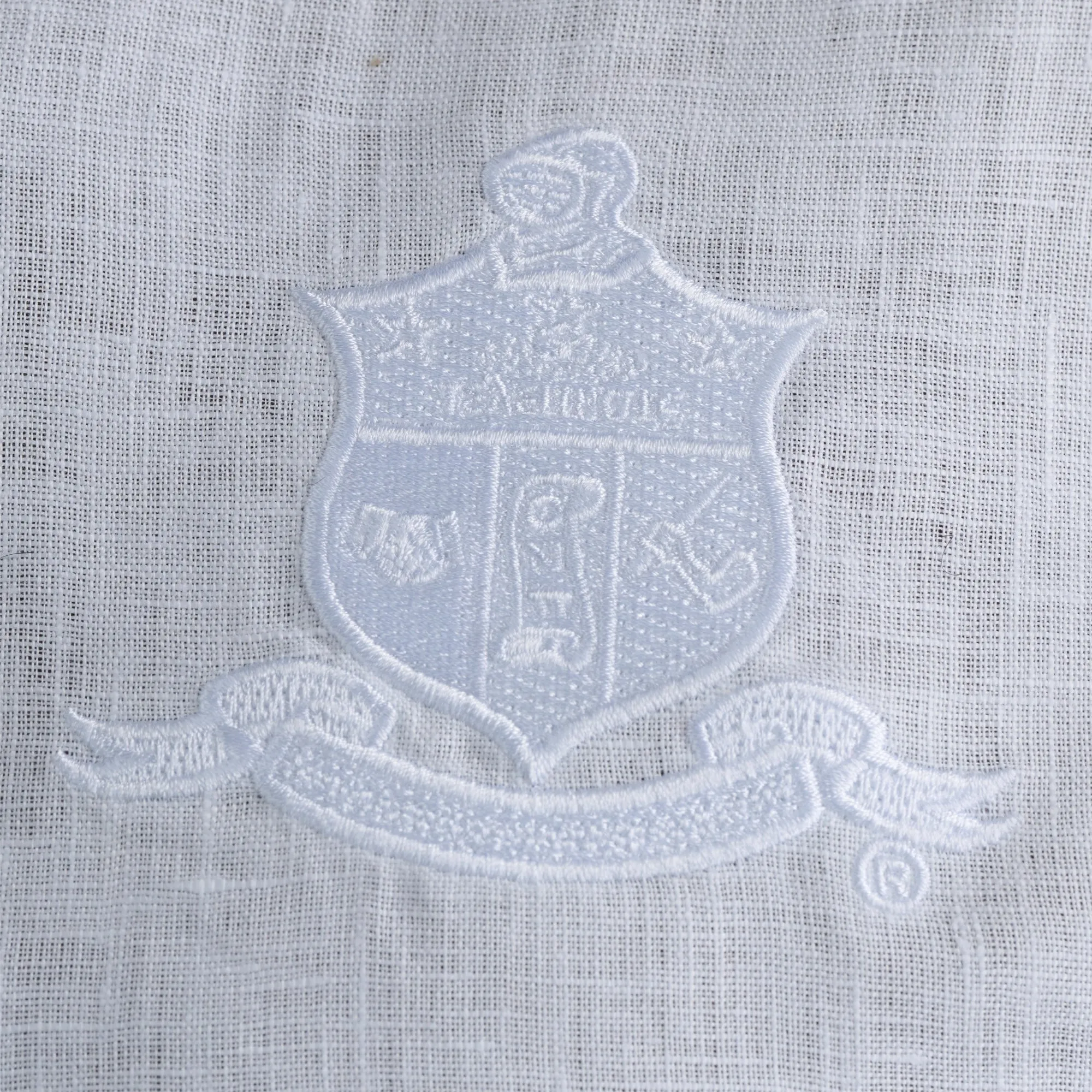 Kappa Alpha Psi Coat of Arms Tonal Linen Button Up Shirt