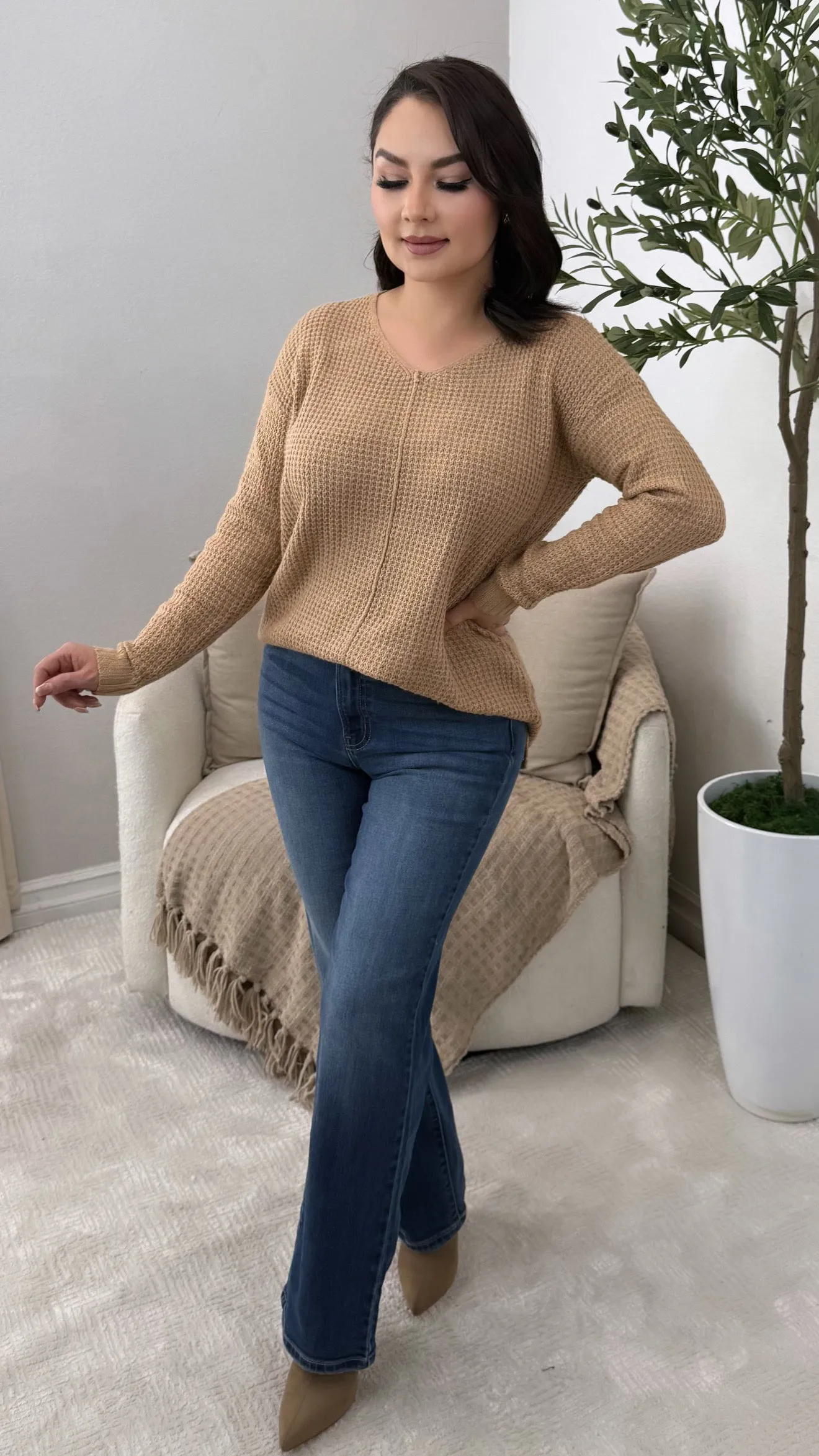 KHALIA CAMEL SWEATER