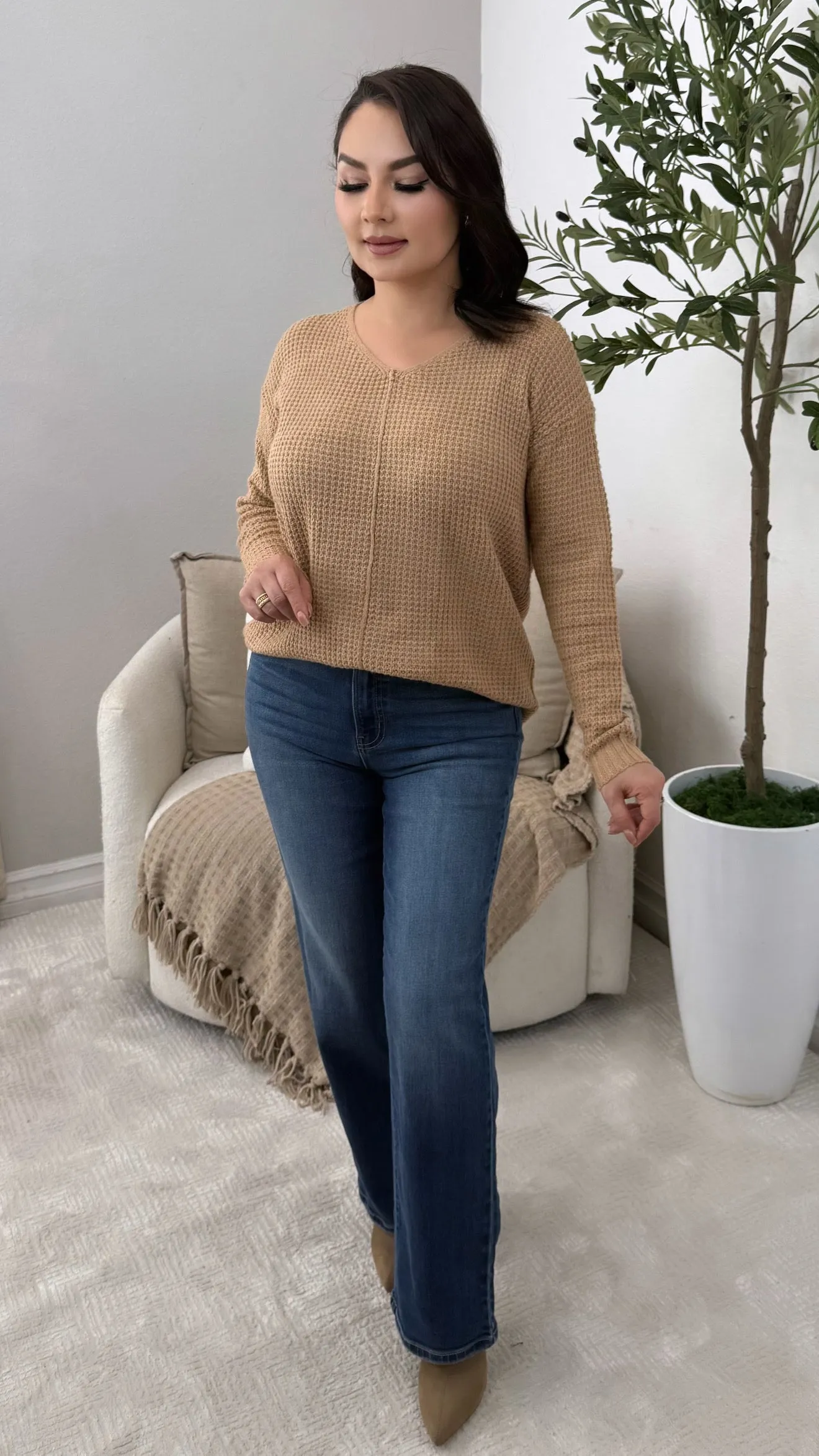 KHALIA CAMEL SWEATER