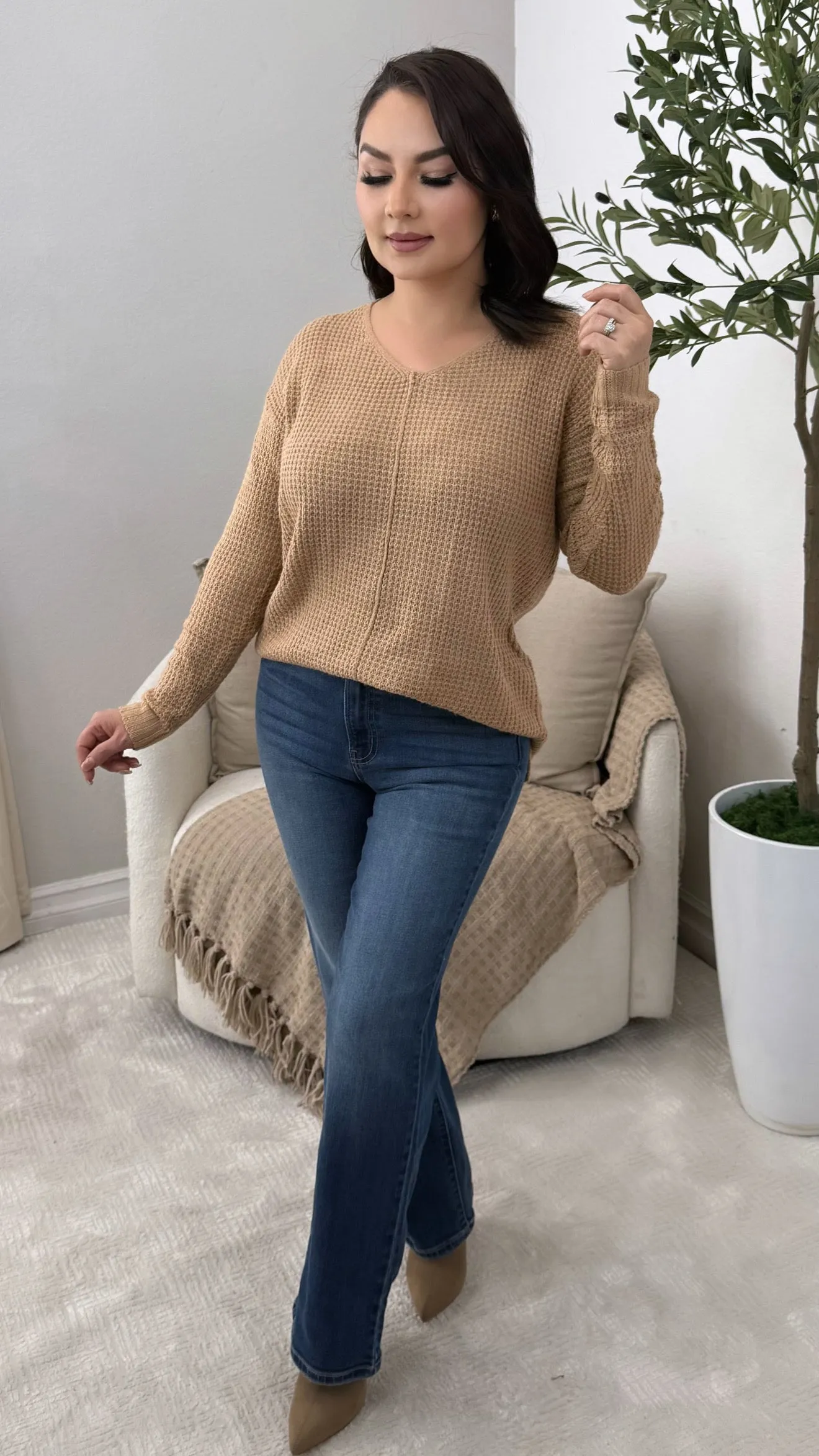 KHALIA CAMEL SWEATER