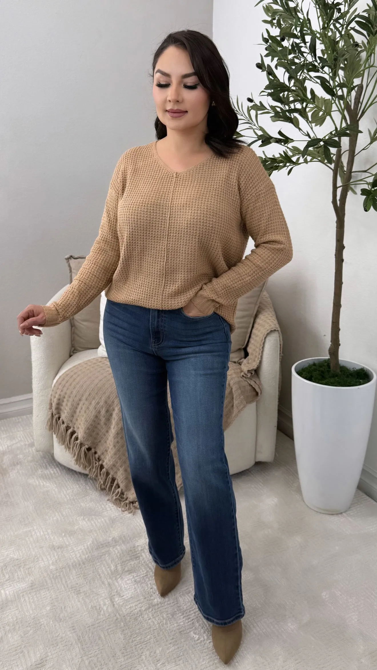 KHALIA CAMEL SWEATER