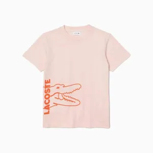 Kid's Printed Crocodile Cotton Crew Neck T-Shirt