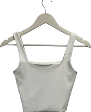 Klayd White Square Neck Tank Top UK XS