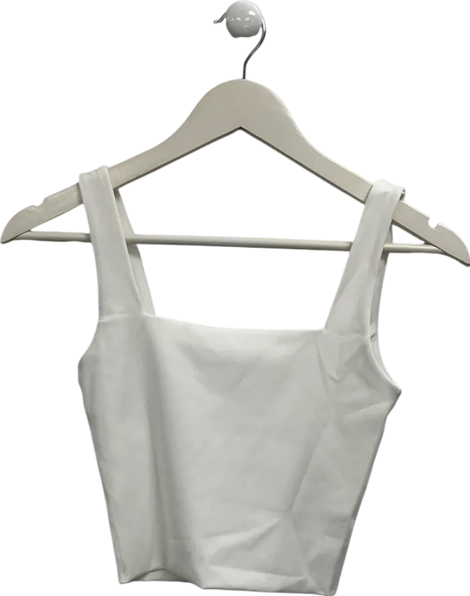 Klayd White Square Neck Tank Top UK XS