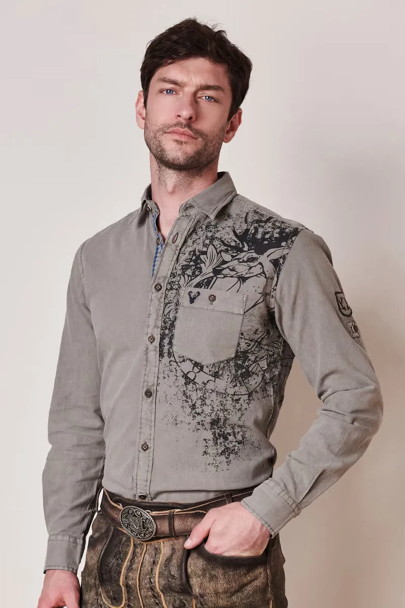 Krueger Traditional Long Sleeve "Paul" (grey) Small