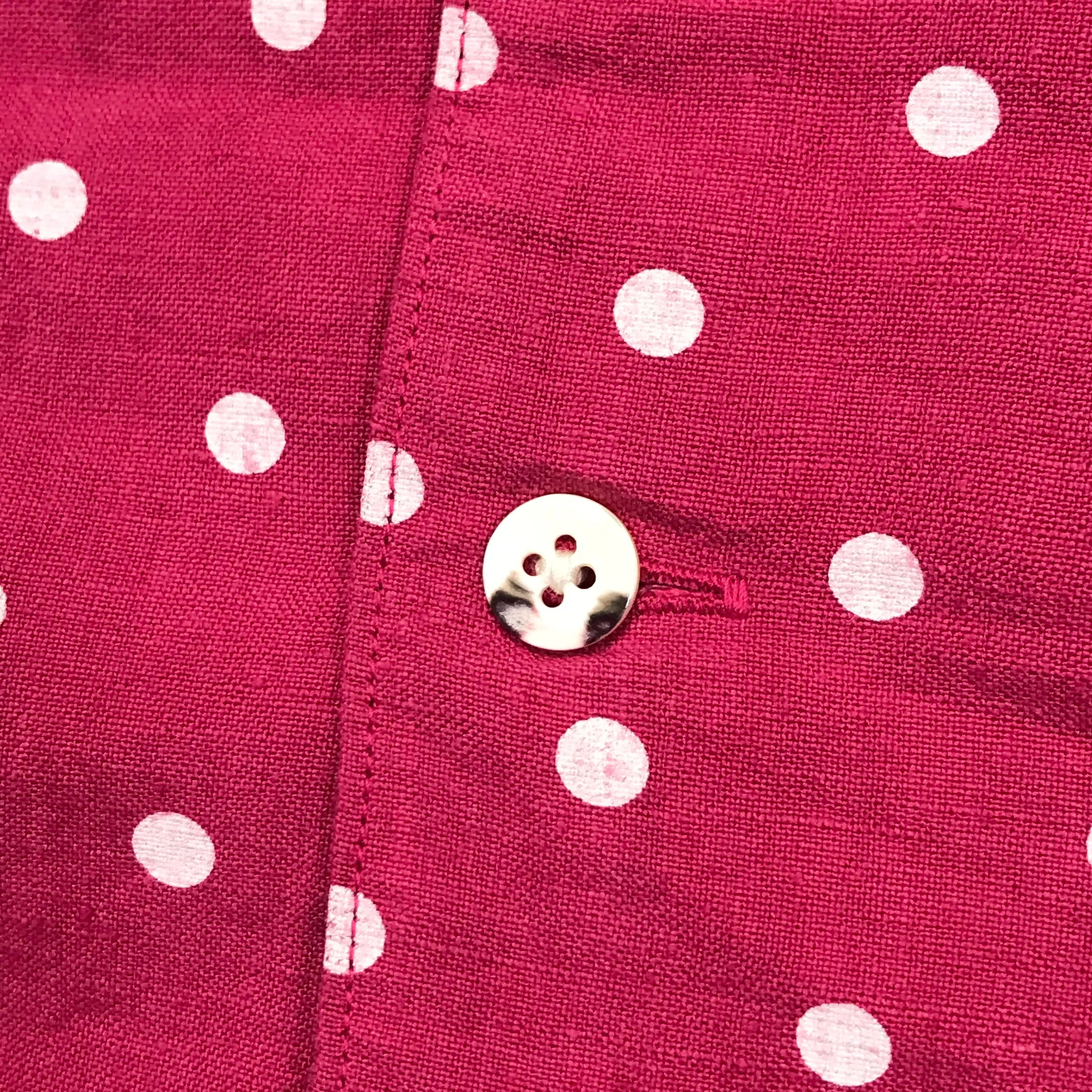 [L] Kapital Polka Dot Linen S/S Shirt Pink