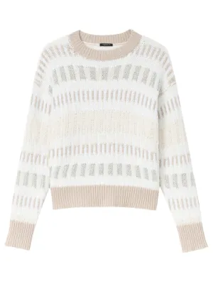 Lafayette 148 Drop Shoulder Sweater in Cloud Multi