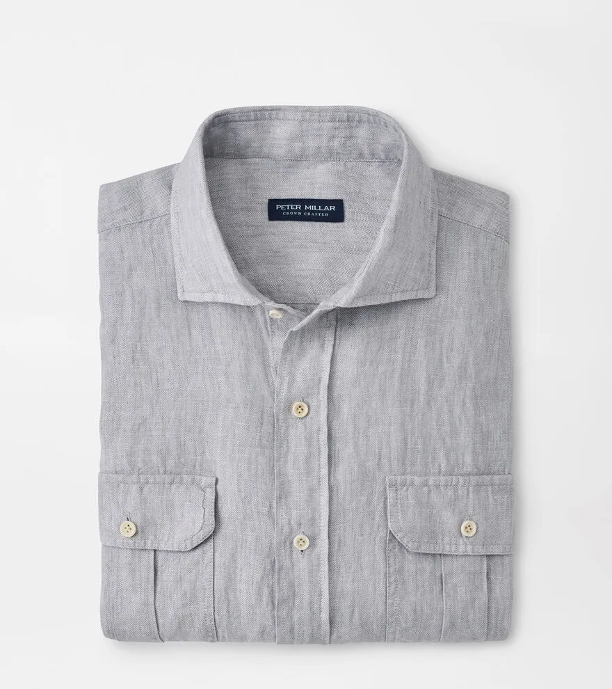 Lev Linen Sport Shirt in British Grey