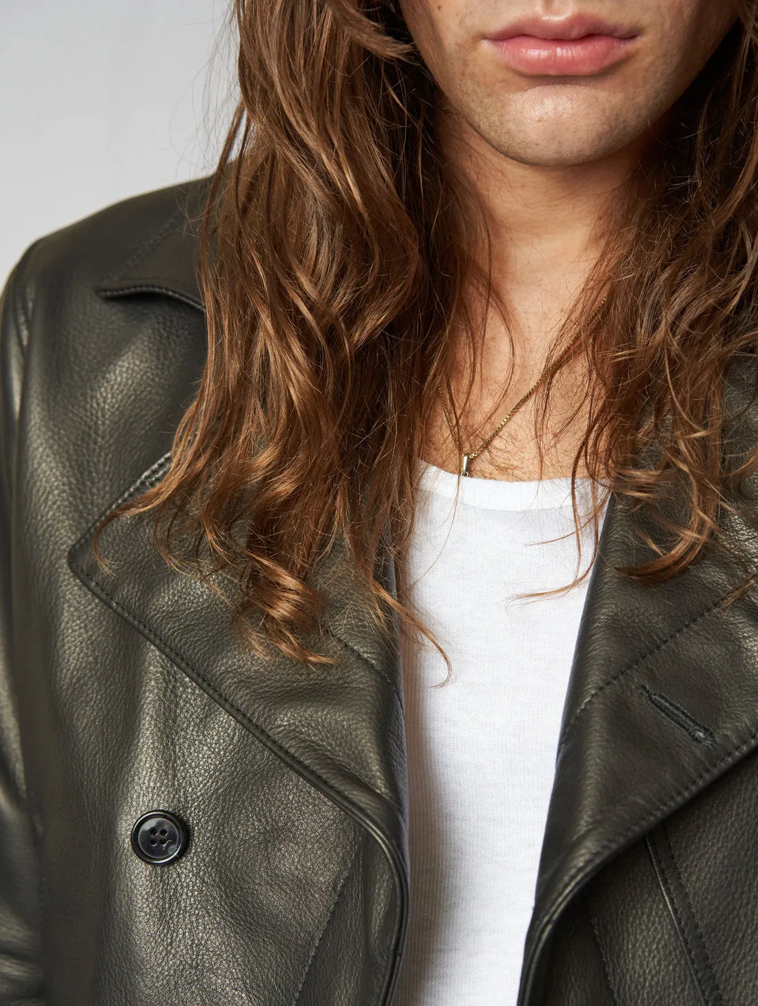 LUCAS BIKER LEATHER JACKET IN BLACK - Man