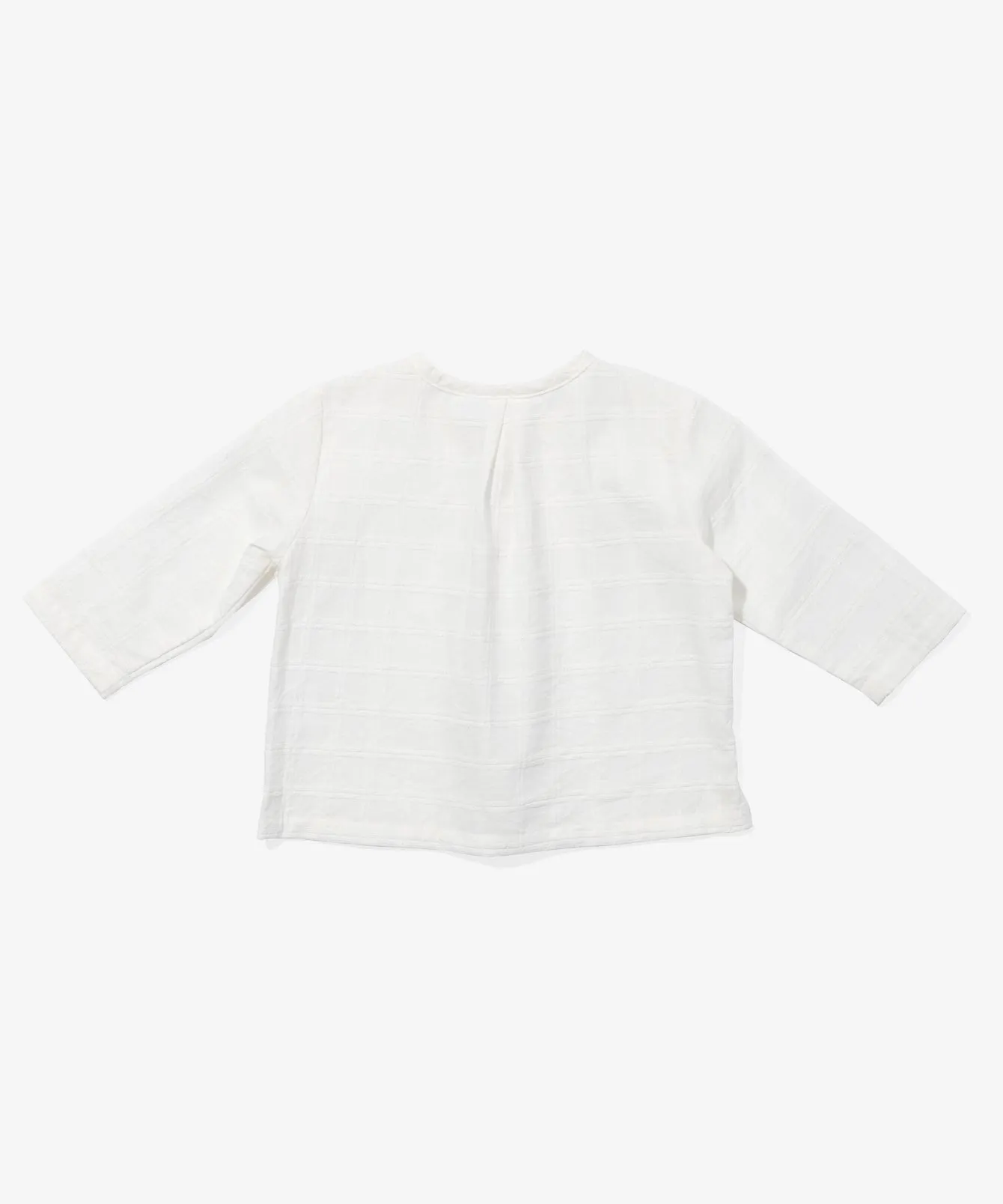 Lupo Baby Shirt, Cream Windowpane