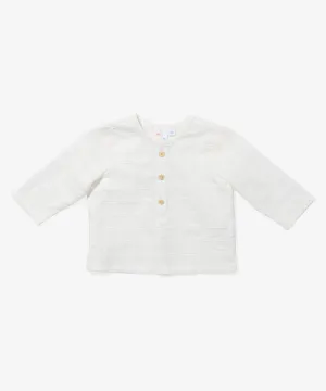 Lupo Baby Shirt, Cream Windowpane