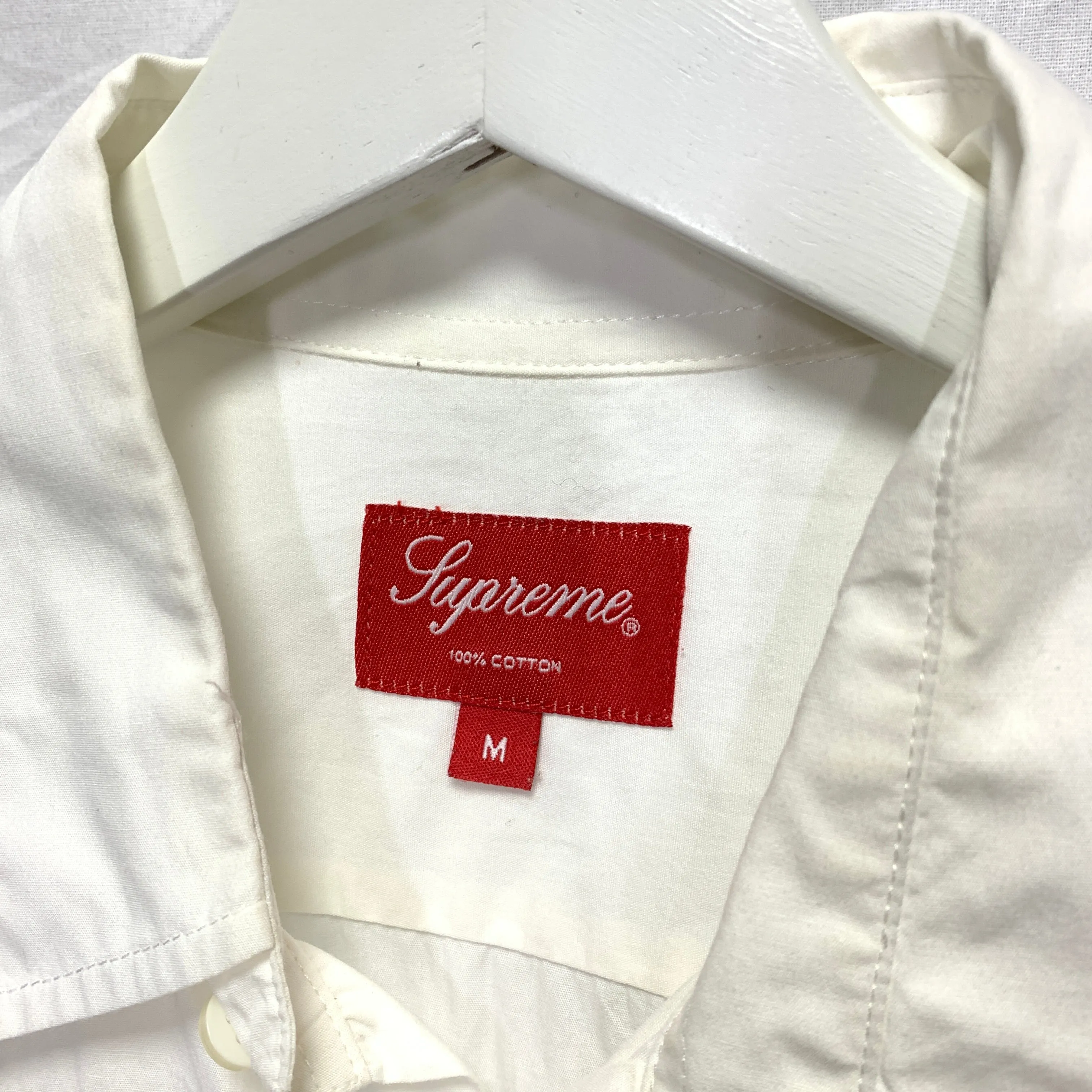 [M] Supreme FW14 Basquiat L/S Button Down Shirt White