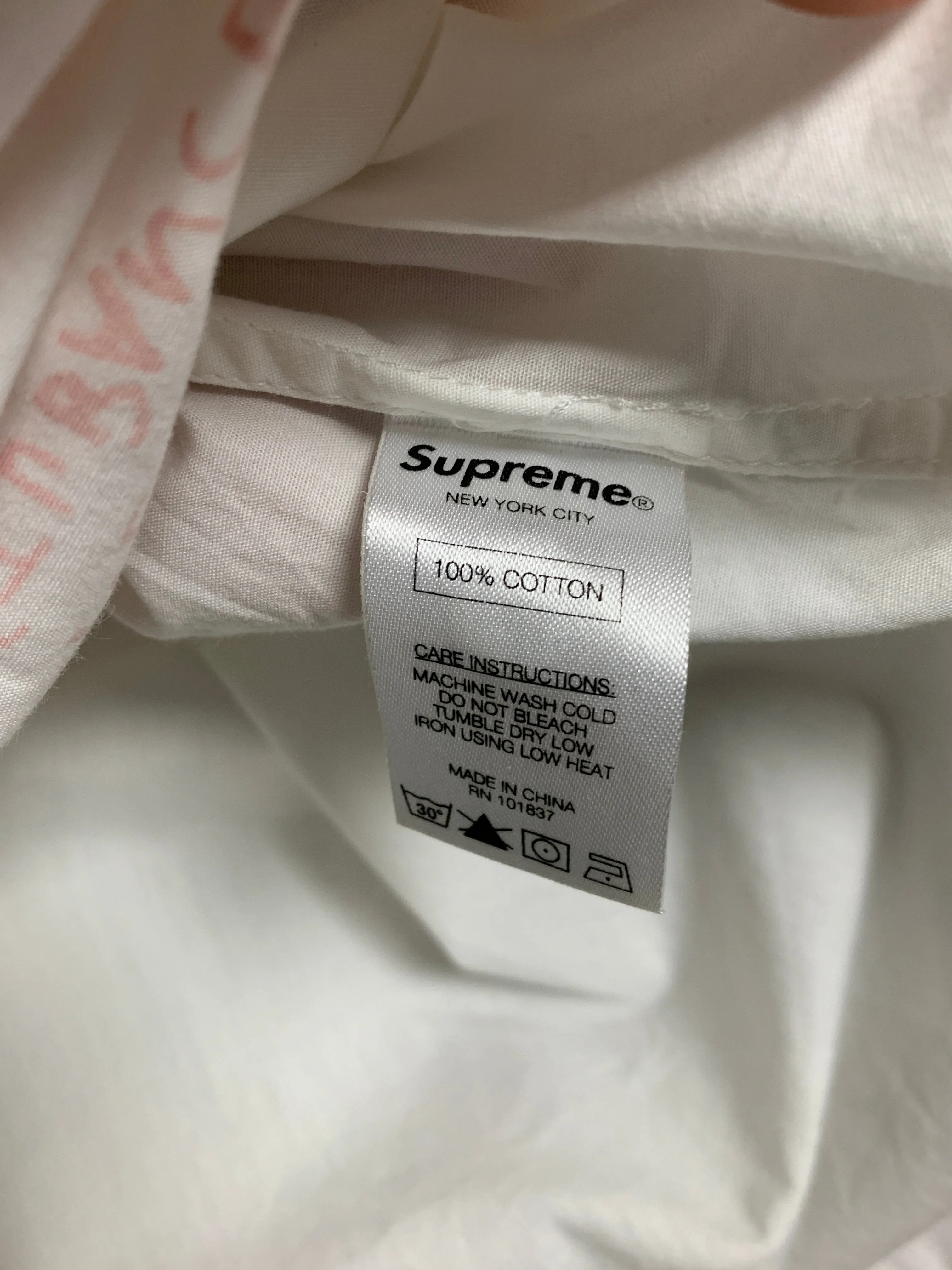 [M] Supreme FW14 Basquiat L/S Button Down Shirt White