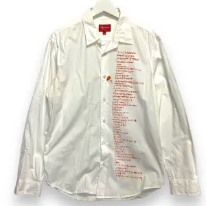 [M] Supreme FW14 Basquiat L/S Button Down Shirt White