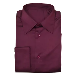 Maroon Stretch Cotton Custom Shirt