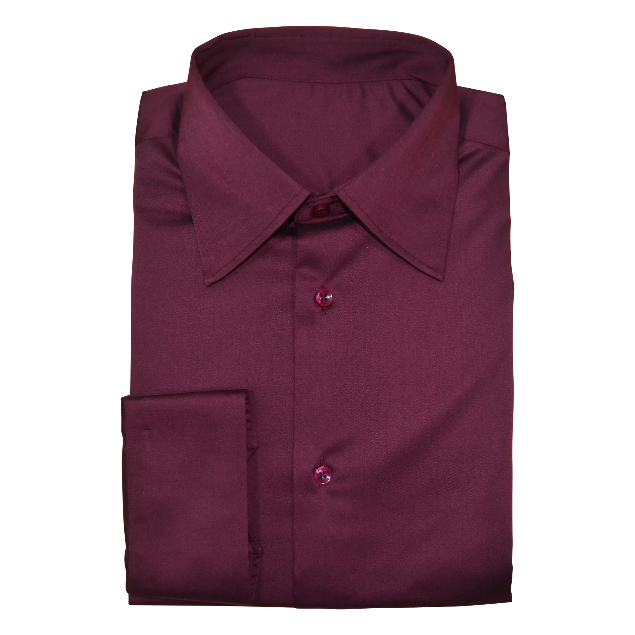 Maroon Stretch Cotton Custom Shirt