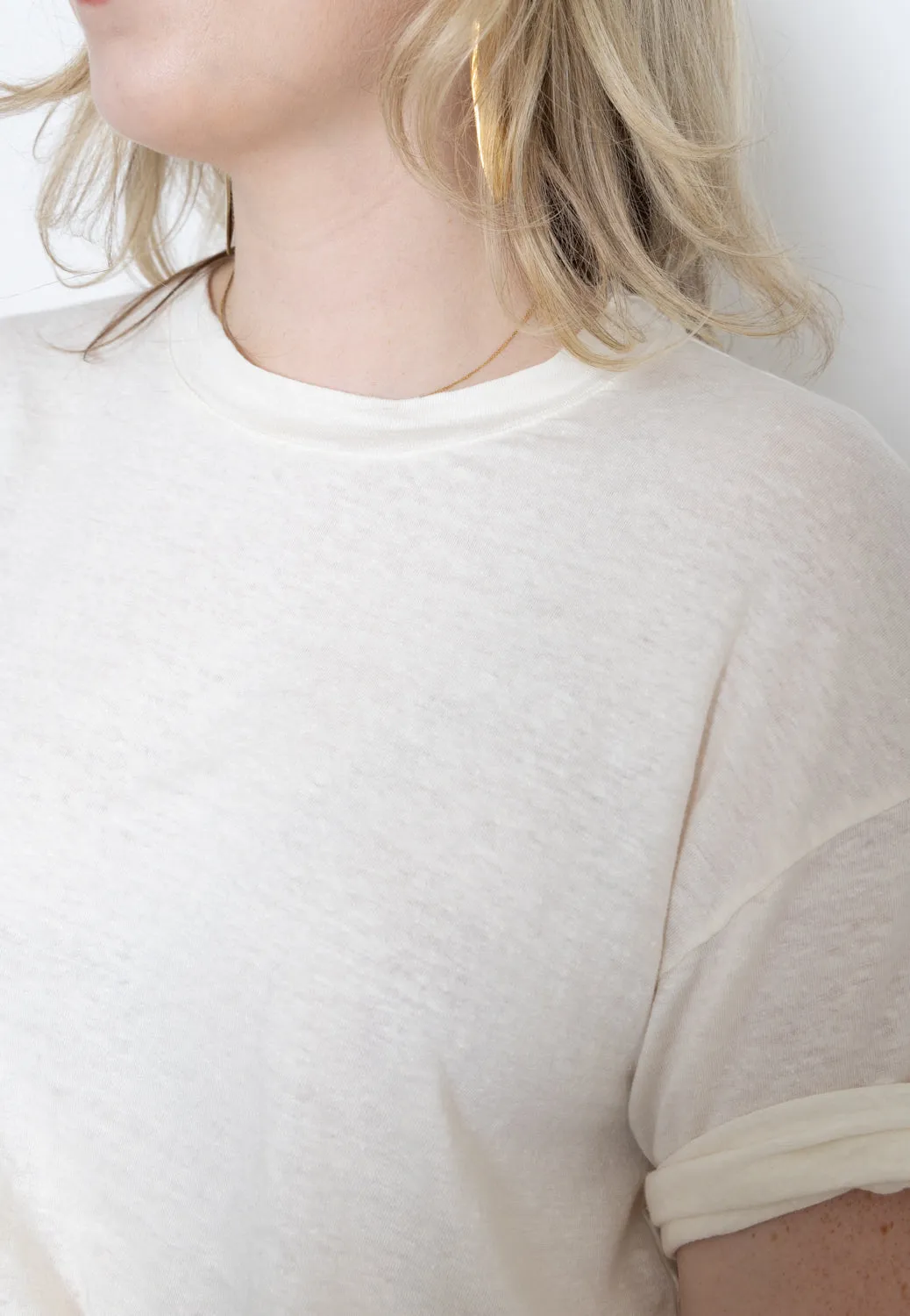 Ma'Ry'Ya Linen R-Neck Tee