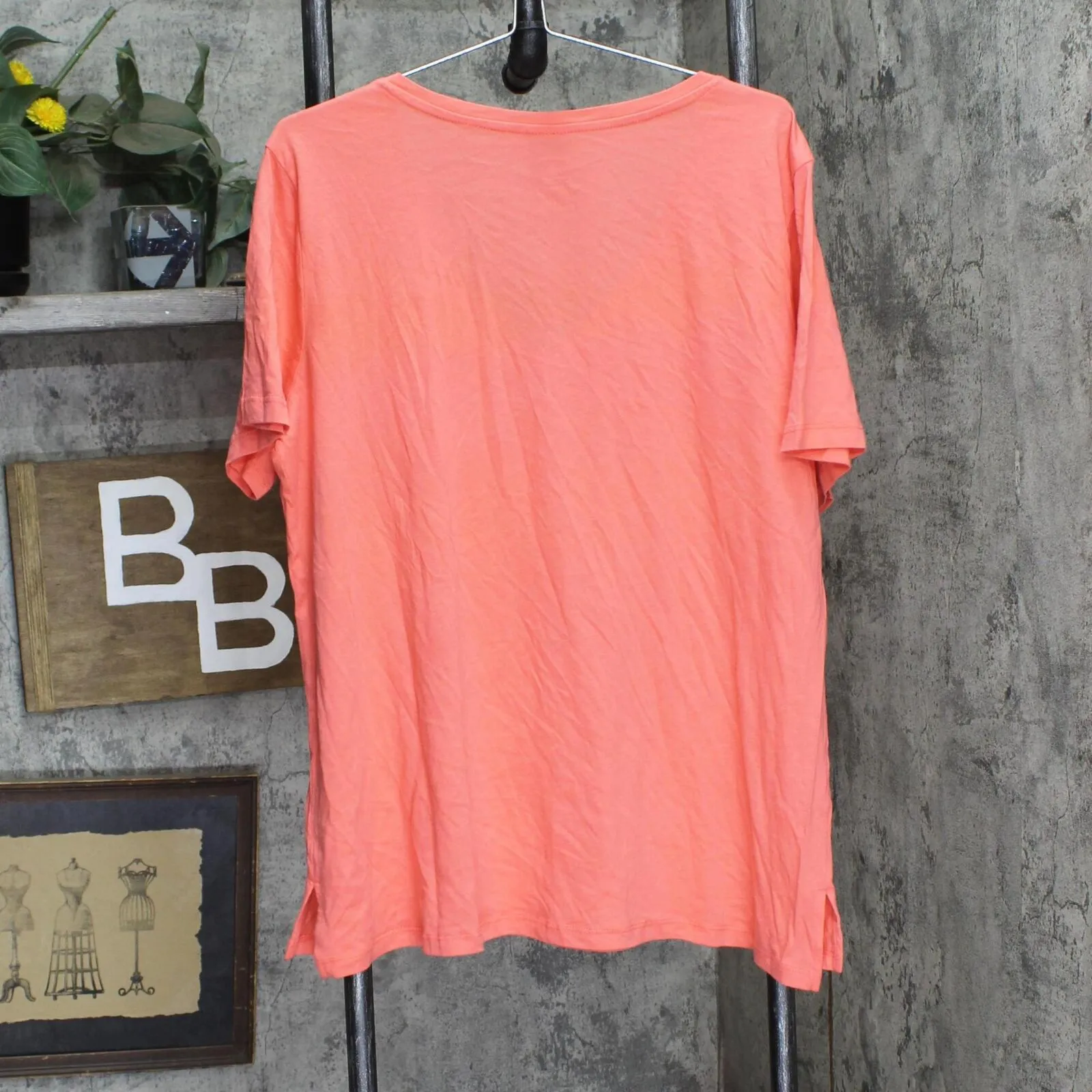 Member's Mark Womens Short Sleeve V-Neck T-Shirt Tee DLT4876S