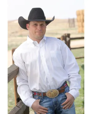 Mens Cinch Solid White Button Down