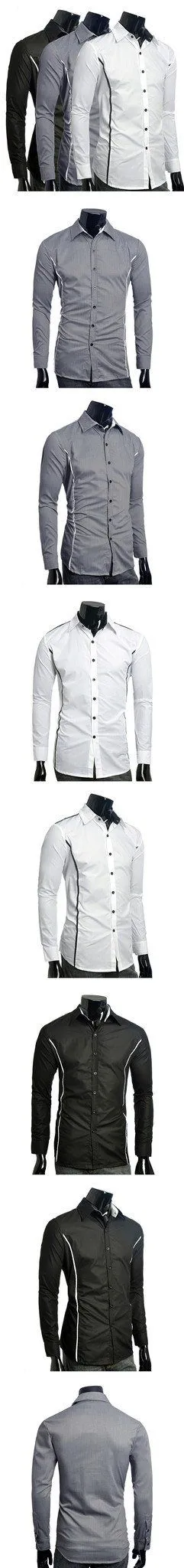 Men's Dress Shirt With Pin Stripe Side