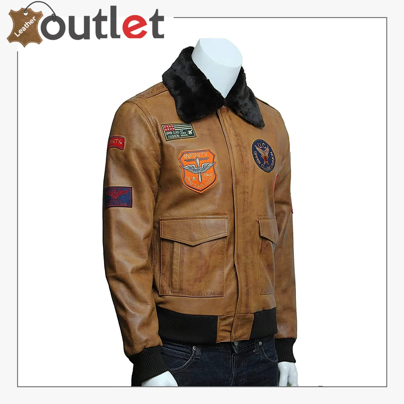 Men's Leather Jacket Genuine Lamb Skin with Detachable Collar