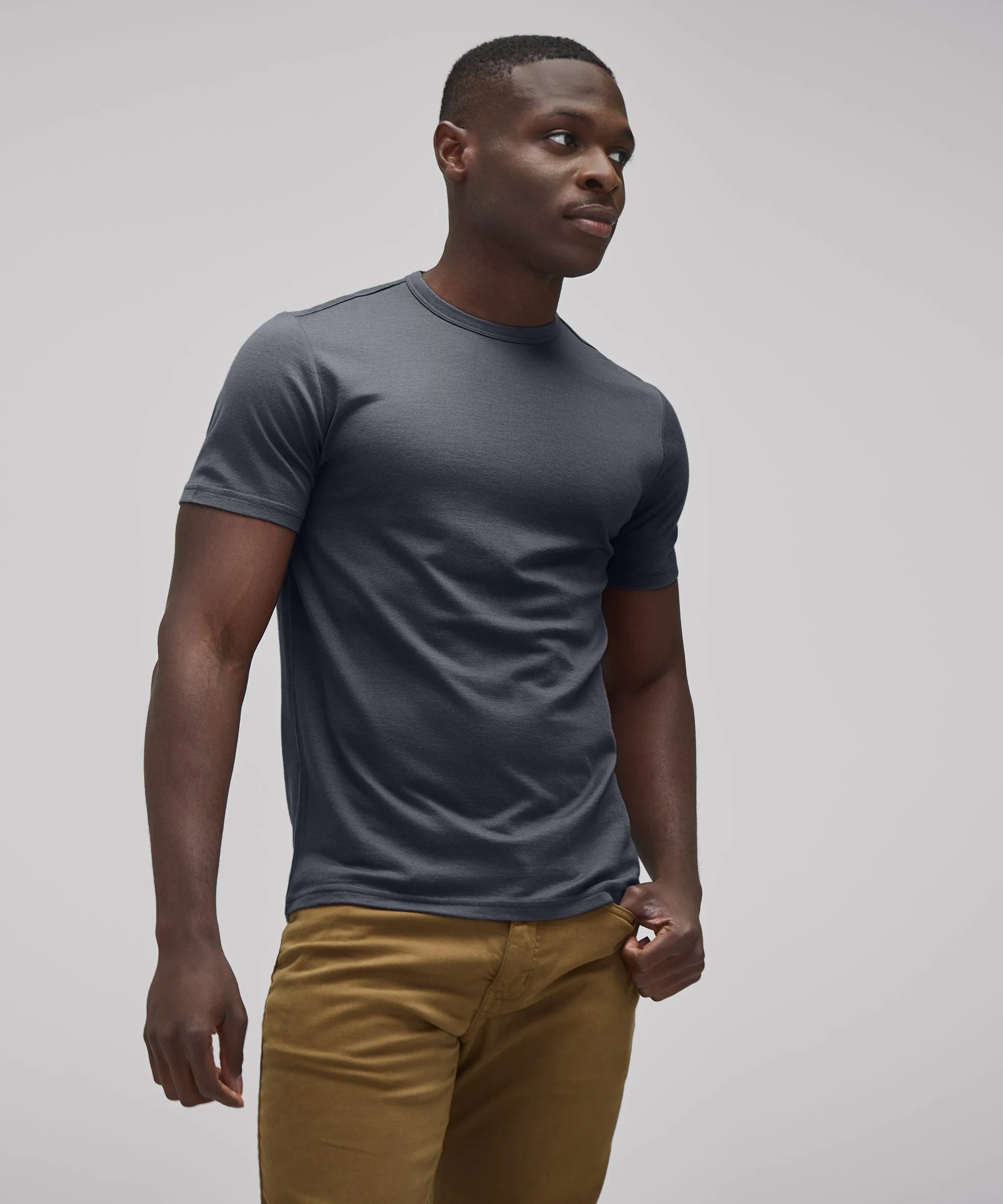 Men's Tall Merino Crew Neck T-Shirt