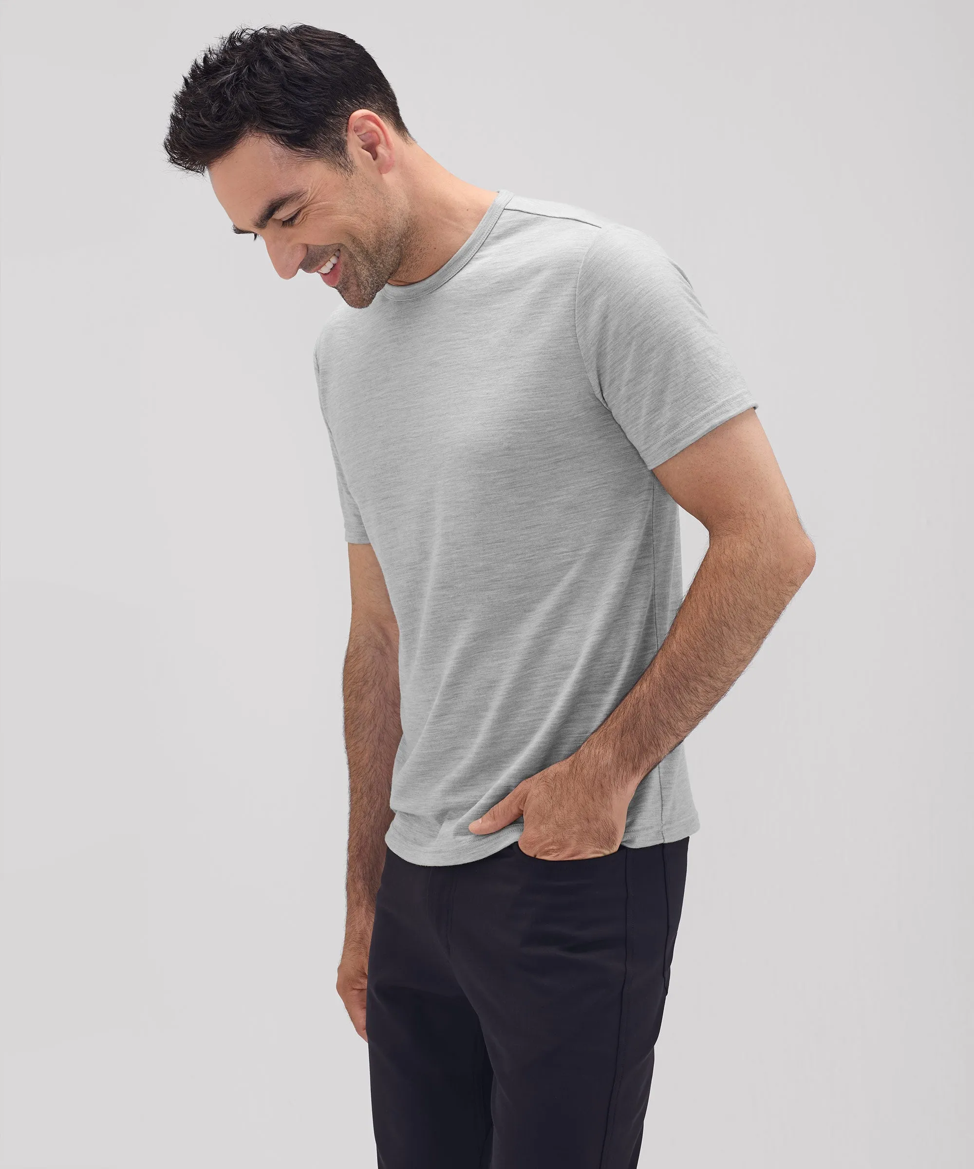 Men's Tall Merino Crew Neck T-Shirt