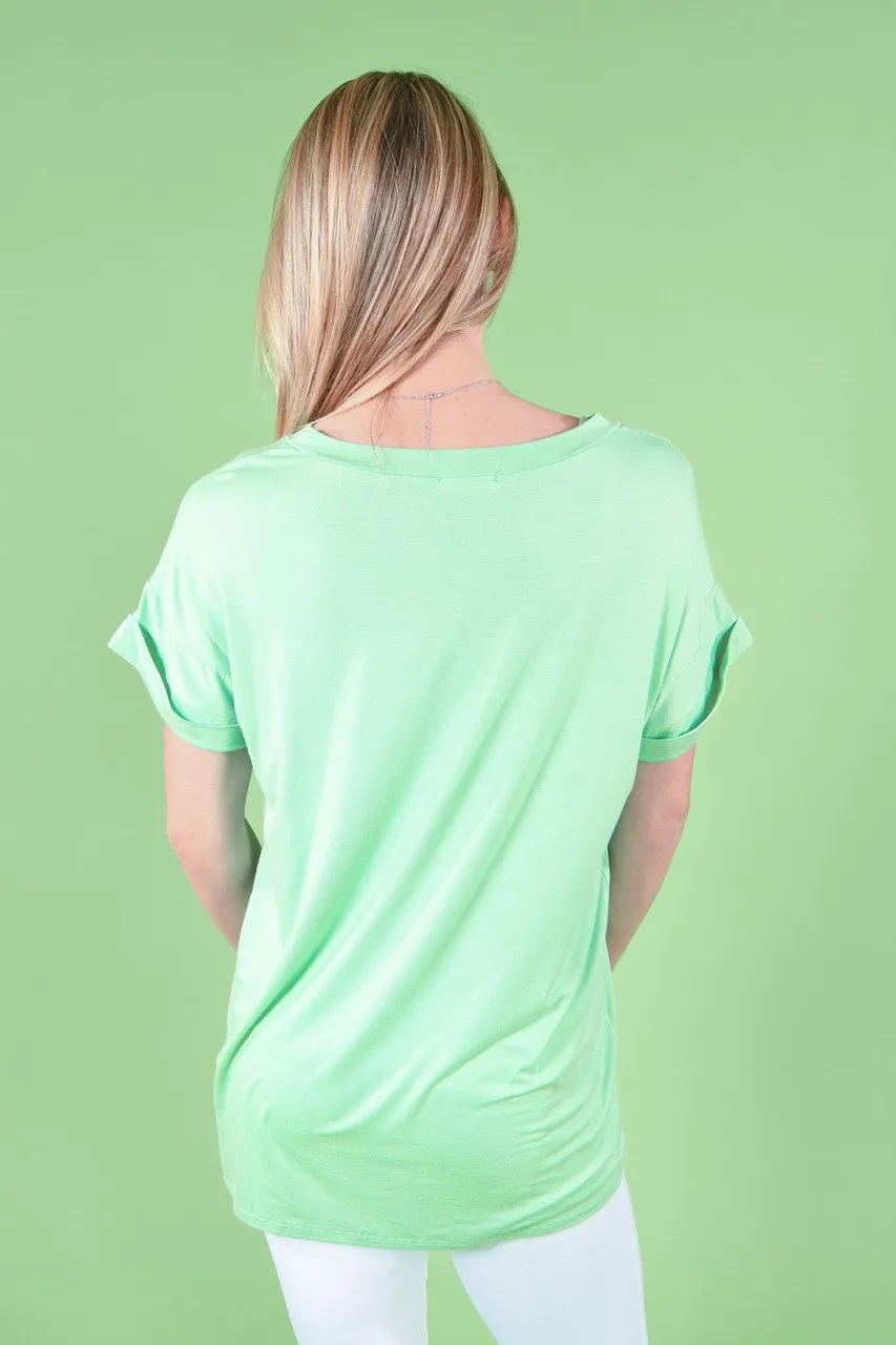 Mint Essential V-Neck Top