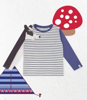 Multicoloured Badger Applique Top
