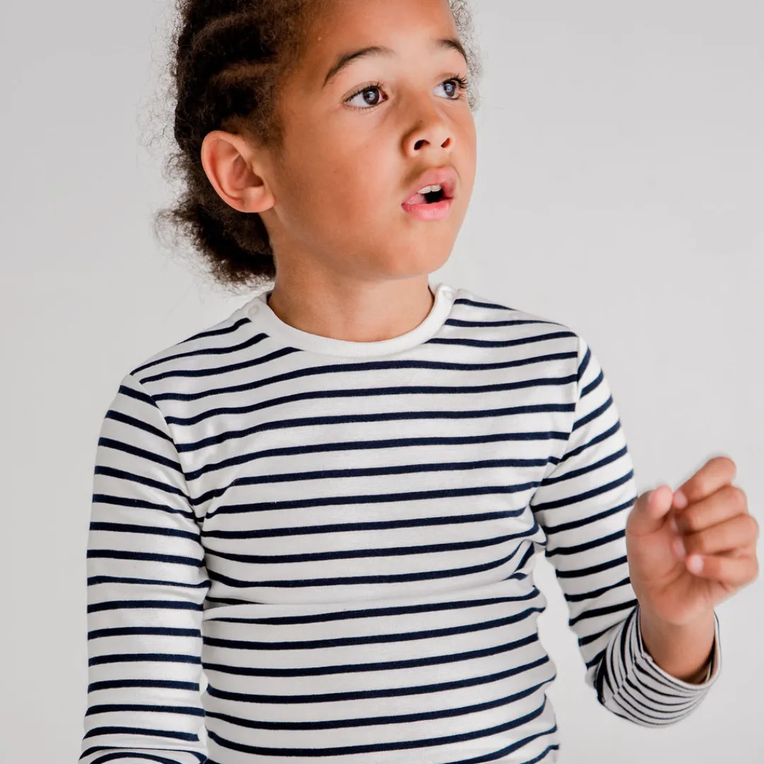 Navy Breton Stripe Top