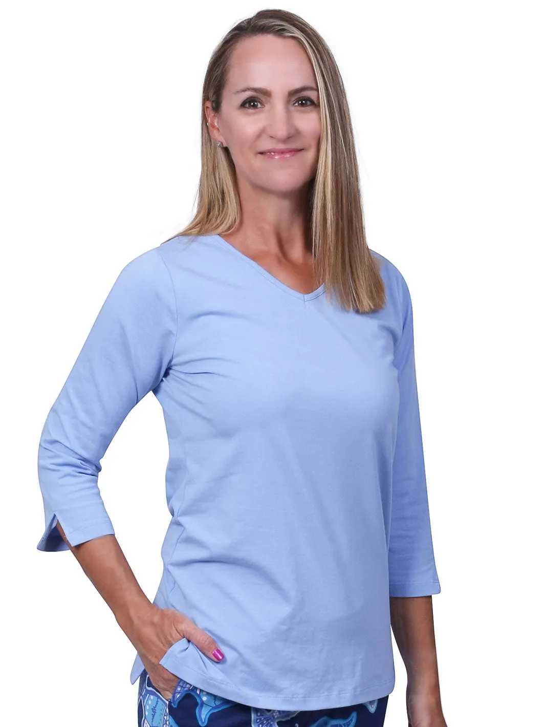 Nicole V-Neck Top Peri