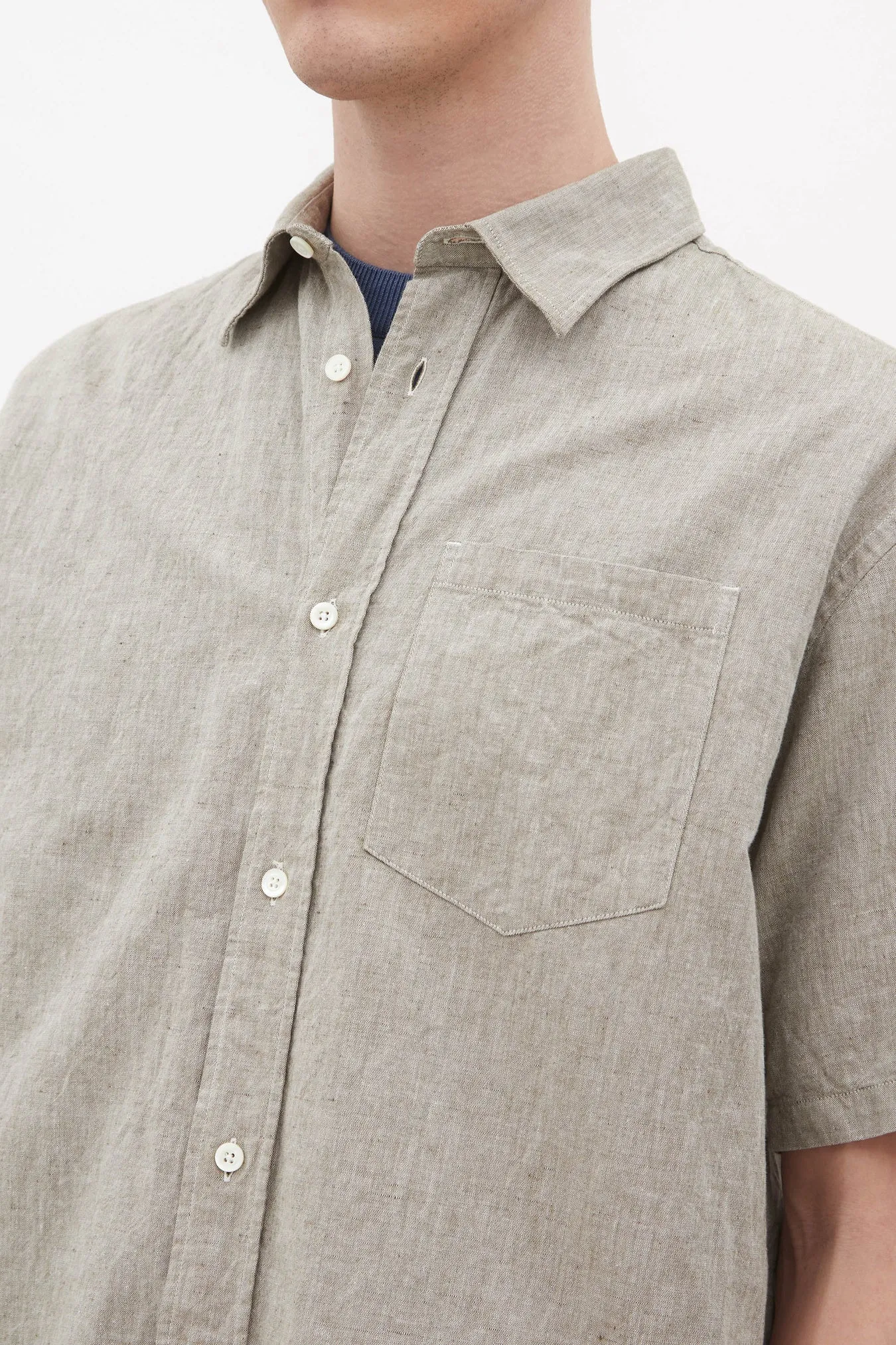 Norse Projects - Ivan Relaxed Cotton Linen SS Shirt - Ivy Green