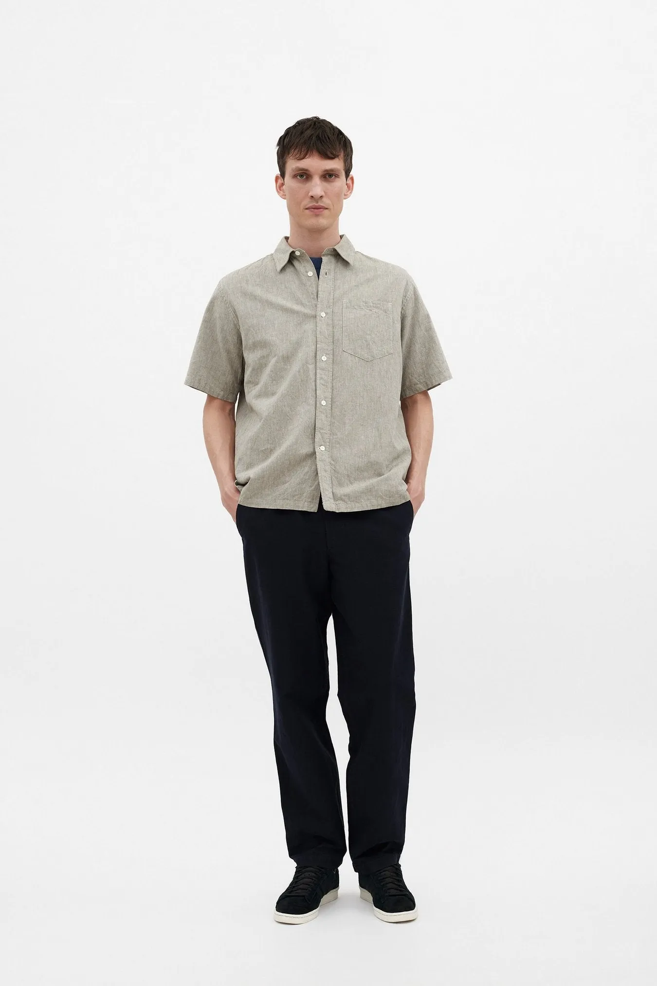 Norse Projects - Ivan Relaxed Cotton Linen SS Shirt - Ivy Green