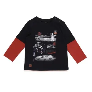 NoRuk Little Astronaut Long Sleeve Tee - Navy