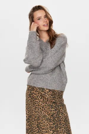 NUZINDI V-NECK PULLOVER - Storm Front Melange