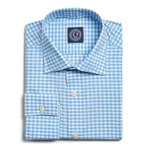 Nylon Stretch Bold Check - Blue