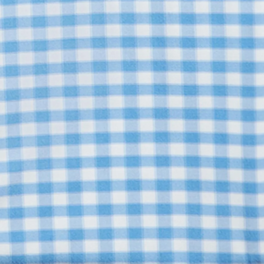 Nylon Stretch Bold Check - Blue