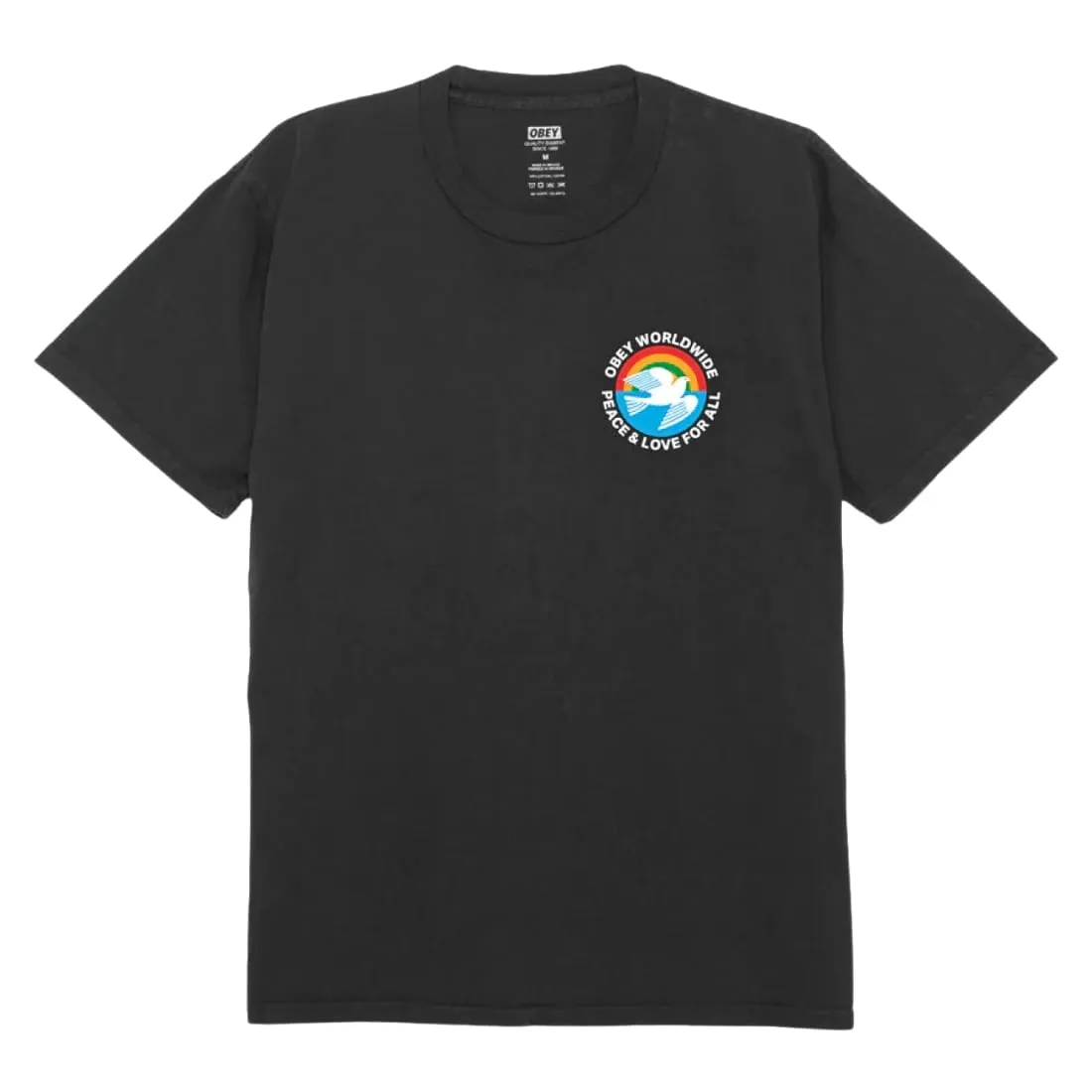 Obey Peace & Love For All T-Shirt - Pigment Vintage Black